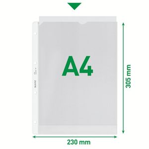 Picture 3 of Showtas Leitz Premium copy safe 0.13mm 4-gaats PP A4 transparant 100 stuks