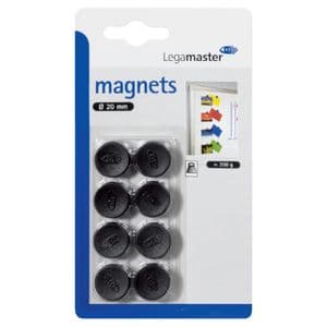 Picture 1 of Magneet Legamaster 20mm 250gr zwart 8 stuks