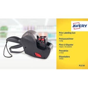 Picture 1 of Etiketteertang Avery PL2/18 2 regels zwart