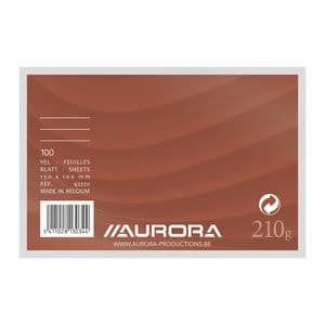 Picture 1 of Systeemkaart Aurora 150x100mm lijn met rode koplijn 210gr wit 100 vel