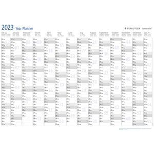 Picture 1 of Jaarplanner 2027 Staedtler Lumocolor 84x60cm oprolbaar
