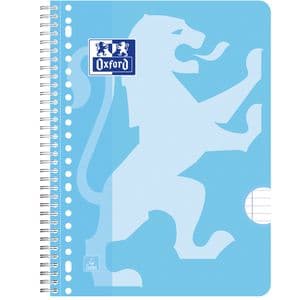 Picture 2 of Collegeblok Oxford School A4+ lijn 23-gaats 160 pagina's 80gr pastel assorti 3 stuks