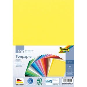 Picture 1 of Knutselpapier Folia A4 100vel 25 kleuren
