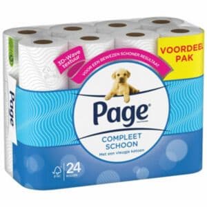 Picture 2 of Toiletpapier Page Compleet Schoon 2-laags 140vel 24 rol wit