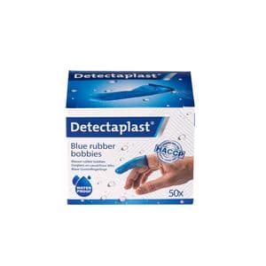 Picture 2 of Vingerlingen Detectaplast rubber blauw 50 stuks