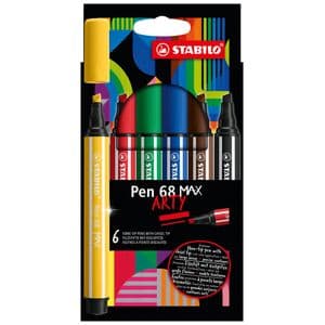 Picture 1 of Viltstift STABILO Pen 68 Max Arty assorti etui à 6 stuks