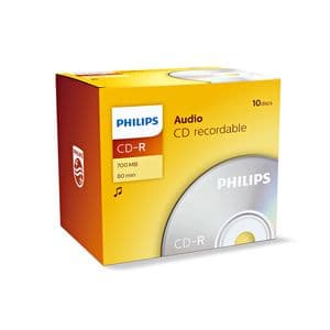 Picture 2 of CD-R Philips 80Min audio JC 10 stuks