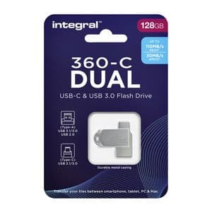 Picture 3 of USB stick 3.0 Integral USB-360-C Dual USB-A 128GB