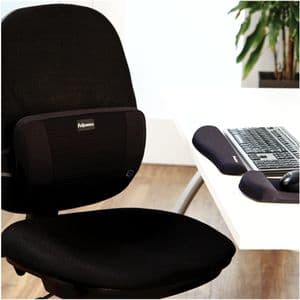 Picture 2 of Muismat met polssteun Fellowes Plush Touch zwart