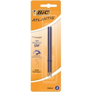 Picture 1 of Balpenvulling Bic voor diverse balpennen medium blauw blister à 2st