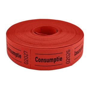 Picture 3 of Consumptiebon Combicraft 57x30mm 2-zijdig 2x1000 stuks rood