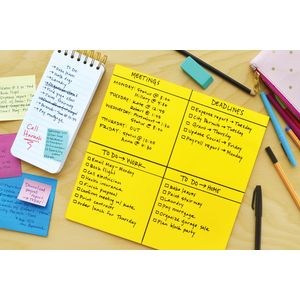 Picture 5 of Memoblok Post-it Super Sticky Big Notes BN11-EU geel 279x279mm 30 vel
