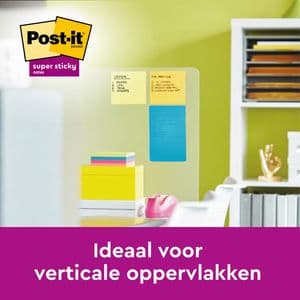 Picture 5 of Memoblok Post-it 6845 Super Sticky 203x152mm assorti 4 stuks