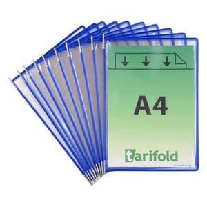 Picture 3 of Zichtpaneel Tarifold A4 verticaal blauw 10 stuks