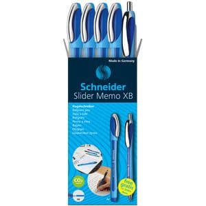 Picture 1 of Balpen Schneider Slider Memo XB blauw 4st + 1 gratis Slider balpen