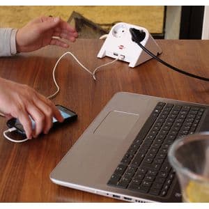 Picture 2 of Stekkerdoos Brennenstuhl bureau 2 voudig inclusief 2 USB 1.8m wit