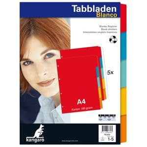 Picture 2 of Tabbladen Kangaro 4-gaats PE405 5-delig assorti karton