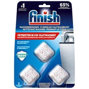 Picture 1 of Vaatwasmachine-reiniger tabs Finish 3 stuks