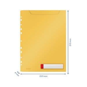 Picture 3 of Insteekmap U-model Leitz Cosy harmonica A4 met perforatiestrip PP geel