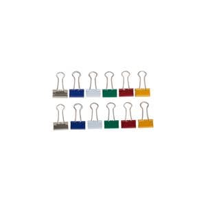 Picture 1 of Papierklem MAUL 213 foldback 19mm capaciteit 7mm assorti 12 stuks