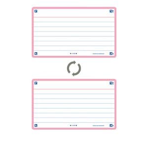 Picture 3 of Flashcard Oxford 2.0 75x125mm 80 vel 250gr lijn roze