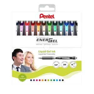 Picture 1 of Gelschrijver Pentel BL77 Energel medium assorti 12 stuks