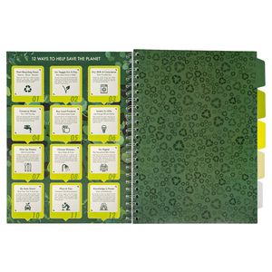 Picture 4 of Projectboek Pukka Pad Recycled A4 lijn 5-tabs 4-gaats 200 pagina's 80gr groen