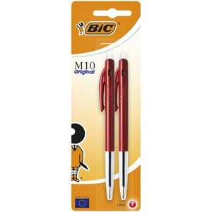 Picture 1 of Balpen Bic M10 medium rood bister à 2 stuks