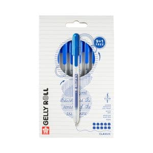 Picture 2 of Gelschrijver Sakura Gelly Roll Classic 08 klikfunctie blauw 10 stuks