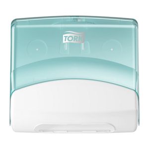 Picture 1 of Reinigingsdoekdispenser Tork W4 Performance gevouwen turquoise 654000