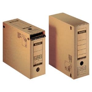 Picture 1 of Archiefdoos met deksel Leitz Premium 120x275x325mm natuurbruin