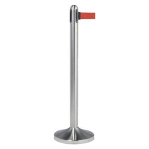Picture 1 of Afzetpaal Securit RVS met rolband 210cm rood