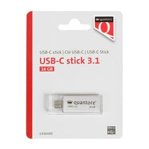 Picture 1 of USB stick 3.1 Quantore USB-C 16GB zilver
