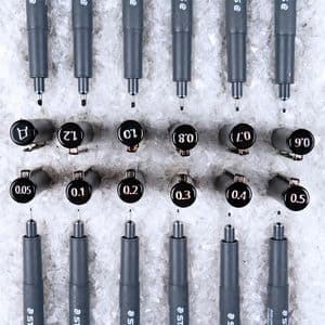Picture 5 of Fineliner Staedtler Pigment 308 zwart 0.3mm
