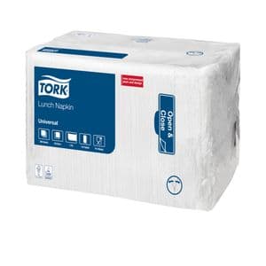 Picture 1 of Lunchservet Tork Universal 1/8 vouw 1-laags 325x325mm 500 vel wit 509308