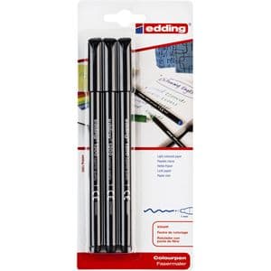 Picture 1 of Fineliner edding 1200 001 fijn zwart blister à 3 stuks