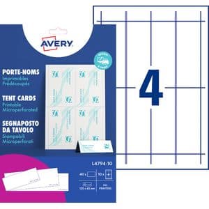 Picture 2 of Tafelnaambord Avery L4794-10 120x45mm wit 10 stuks