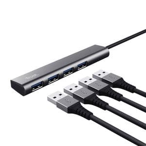 Picture 2 of Hub Trust Halyx 4-port USB-C zilver