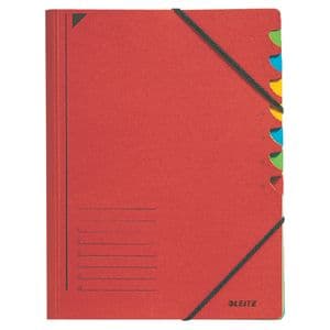 Picture 1 of Sorteermap Leitz 7 tabbladen karton rood