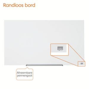 Picture 2 of Glasbord Nobo Impression Pro 126x71cm briljant wit