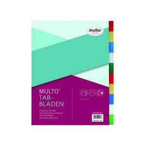 Picture 1 of Tabbladen Multo A4 23-gaats 10-delig PP assorti