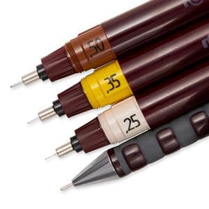 Picture 4 of Tekenset rOtring Isograph college 0.25mm, 0.35mm en 0.5mm 34 stuks