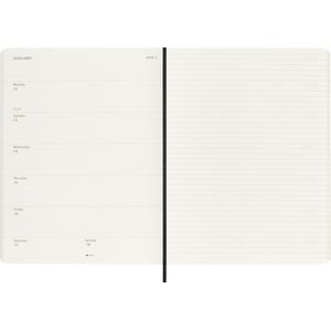 Picture 3 of Agenda 2026 Moleskine 12M Planner Weekly 7dagen/1pagina XL sc black