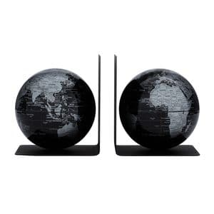 Picture 1 of Boekensteun Troika met magnetische globes 13cm set à 2 stuks zwart