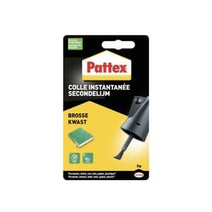 Picture 1 of Secondenlijm Pattex met kwast flacon 5 gram op blister