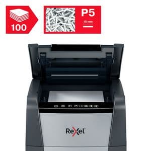 Picture 5 of Papiervernietiger Rexel Optimum Auto+ 100M P5 snippers 2x15mm