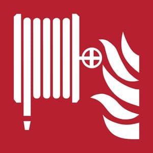 Picture 1 of Pictogram bordje Djois Brandhaspel 200x200mm rood