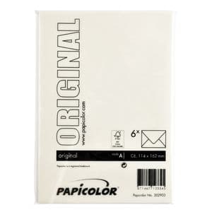 Picture 3 of Envelop Papicolor C6 114x162mm anjerwit pak à 6 stuks