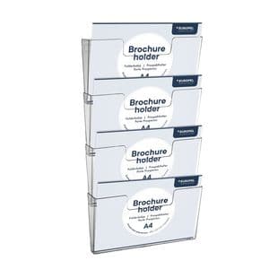 Picture 1 of Folderhouder Europel 4x A4 wand liggend koppelbaar transparant