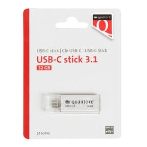 Picture 1 of USB stick 3.1 Quantore USB-C 32GB zilver